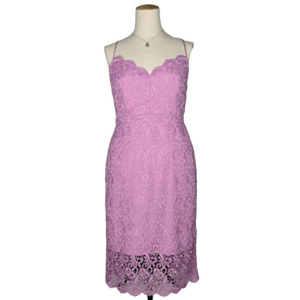 J. Crew Lilac Guipure Lace‎ Women's Strappy Mini Cocktail Dress SZ 6